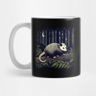 Opossum In Dark Forest Mug